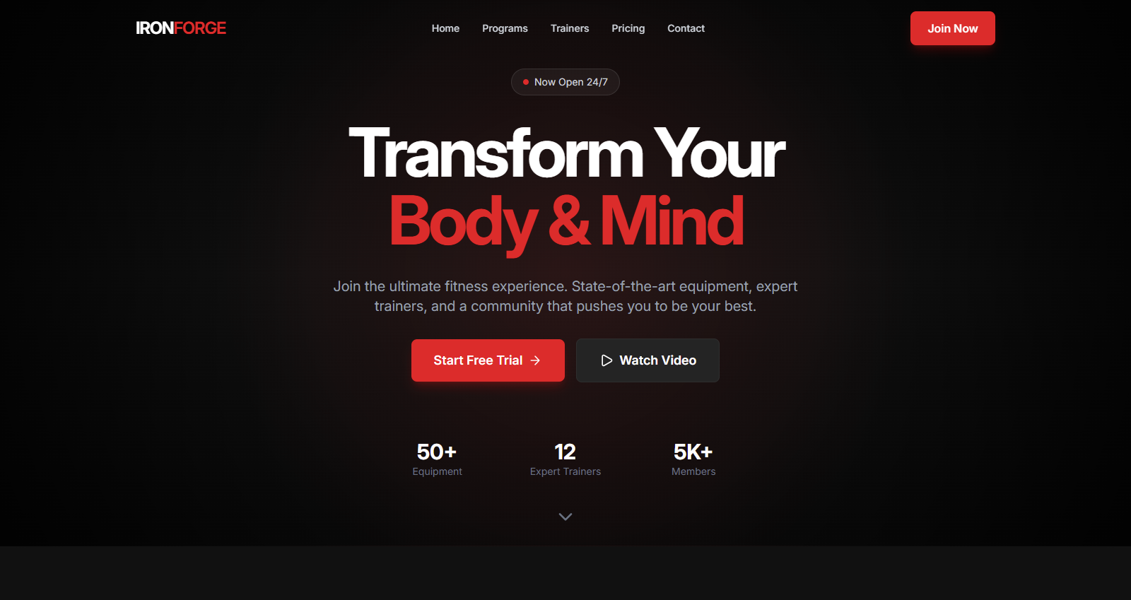 Iron Forge - E-commerce website